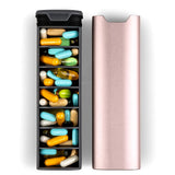 7-Day Premium Aluminum Pill Organizer – Large Capacity Weekly Pill Box for Vitamins, Supplements & Medicine