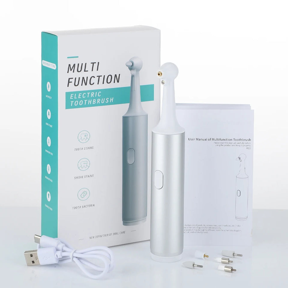 Electric Ultrasonic Teeth Cleaner – Dental Plaque Remover, Tartar & Stain Polisher with Oral Irrigator Whitening Kit