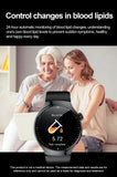2025 Nursing-Grade Health Smartwatch – ECG+PPG, Blood Oxygen, Blood Lipid, Uric Acid, Body Temperature & Bluetooth Call