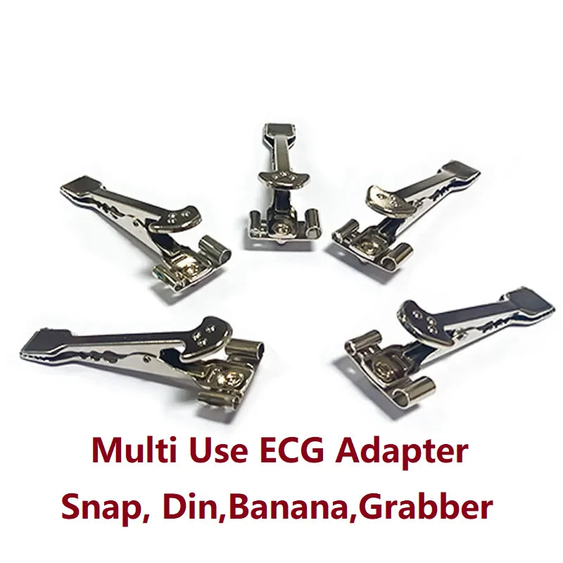 Multi-Function Veterinary ECG Clips – EKG Clamp Electrodes for Animal Medical Cables (DIN 3.0, Banana 4.0, Snap 4.0)
