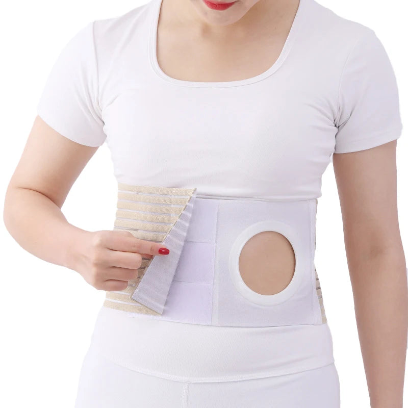 Unisex Ostomy Hernia Support Belt – Adjustable Stoma Wrap & Abdominal Binder Brace for Men and Women