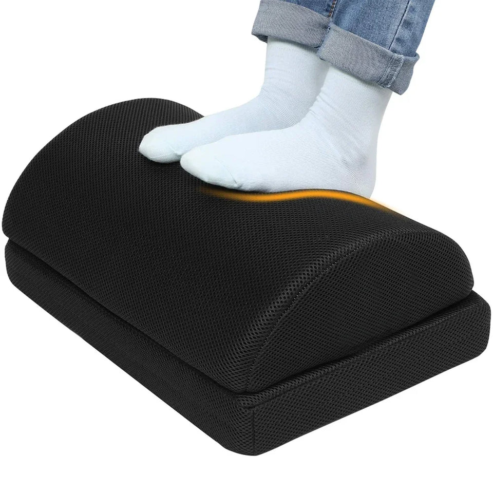 Foot Rest for Under Desk At Work, Comfortable Foot Stool with 2 Adjustable Heights for Office, Home, Car