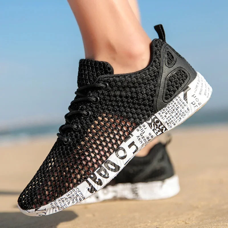 High-Quality Men’s Summer Aqua Shoes – Breathable Air Mesh Sneakers for Beach, Sport & Casual Wear