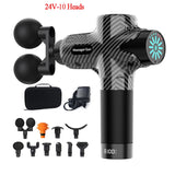24V Professional Massage Gun with Hot & Cold Therapy – 12 Head Deep Tissue Fascia Massager