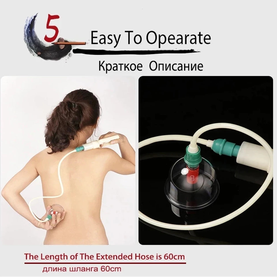 Suction Cups Acupunture Vacuum Massage Jars Hansol Cuppings Therapy Set Plastic Guasha Ventosas Masaje Facial Massager For Body