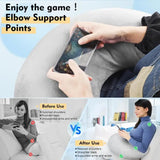 Ergonomic U-Shaped Gaming Pillow – Arm & Elbow Support Lap Cushion for Adults & Kids (Crocheting, Reading, Gaming)