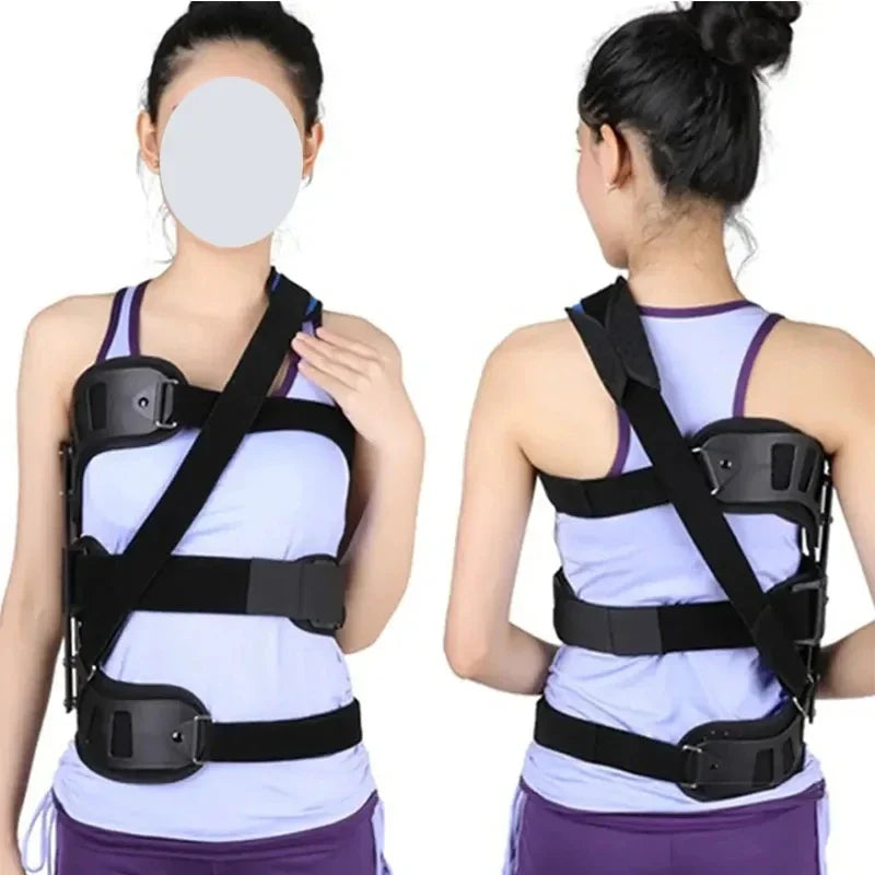 Adjustable Aluminium Spinal Brace – Breathable Back Straightener for Scoliosis Support (Kids & Adults)