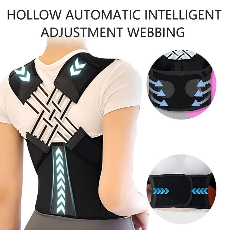 Magnetic Back Posture Corrector – Adjustable Shoulder Support for Spinal Alignment & Sitting Posture