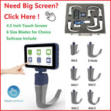 Mexico Local Stock 3.5 Inch HD Touch screen Anesthesia Digital Video Laryngoscope 6 sizes Reusable Sterilizable Blades Optional