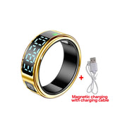 2025 SR08 Smart Ring – LED Display, Heart Rate & SpO₂ Monitor, 5ATM Waterproof Fitness Ring for Men & Women