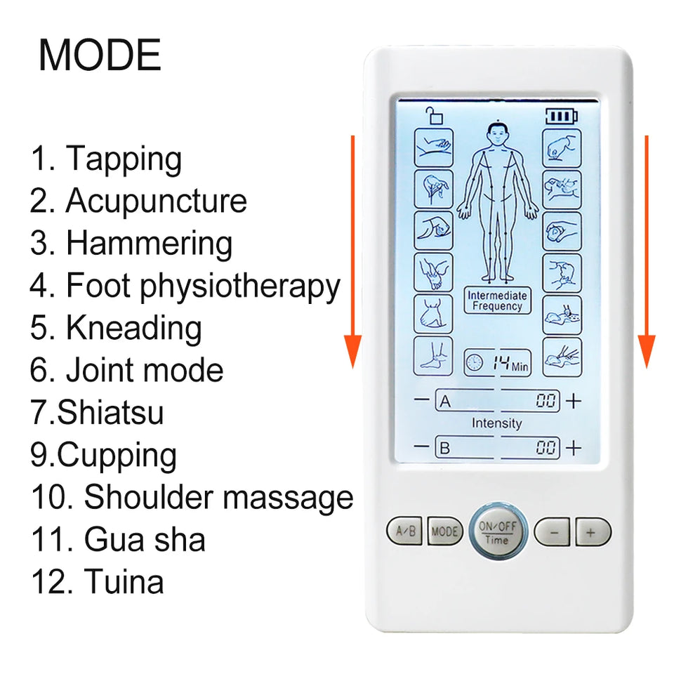 TENS Massager Digital Pulse Body EMS Muscle Stimulator Acupuncture Low Frequency Physiotherapy Slimming Machine Health Care