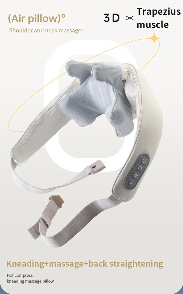 Foreverlily Wireless Neck and Shoulder Massager – Heated Kneading Massage Shawl