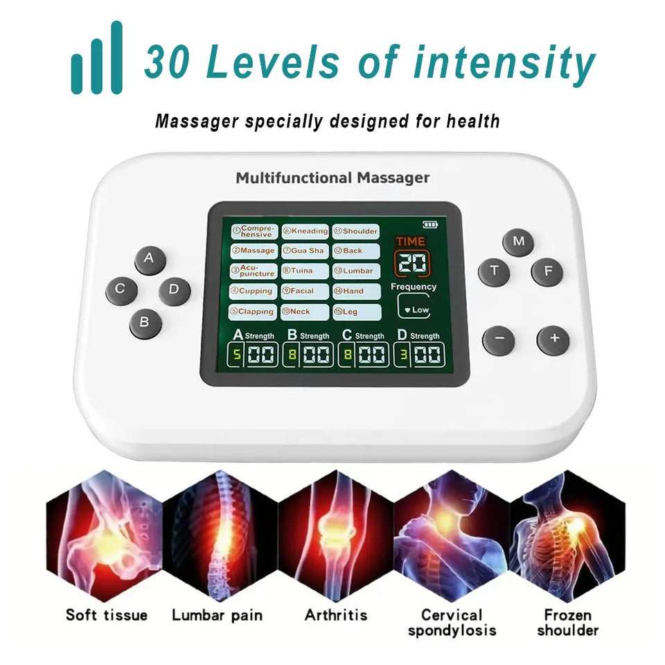 30 Levels 15 Modes Electric Tens Relax Muscle Stimulator EMS Acupuncture Body Facial Massager Digital Therapy Slimming Machine