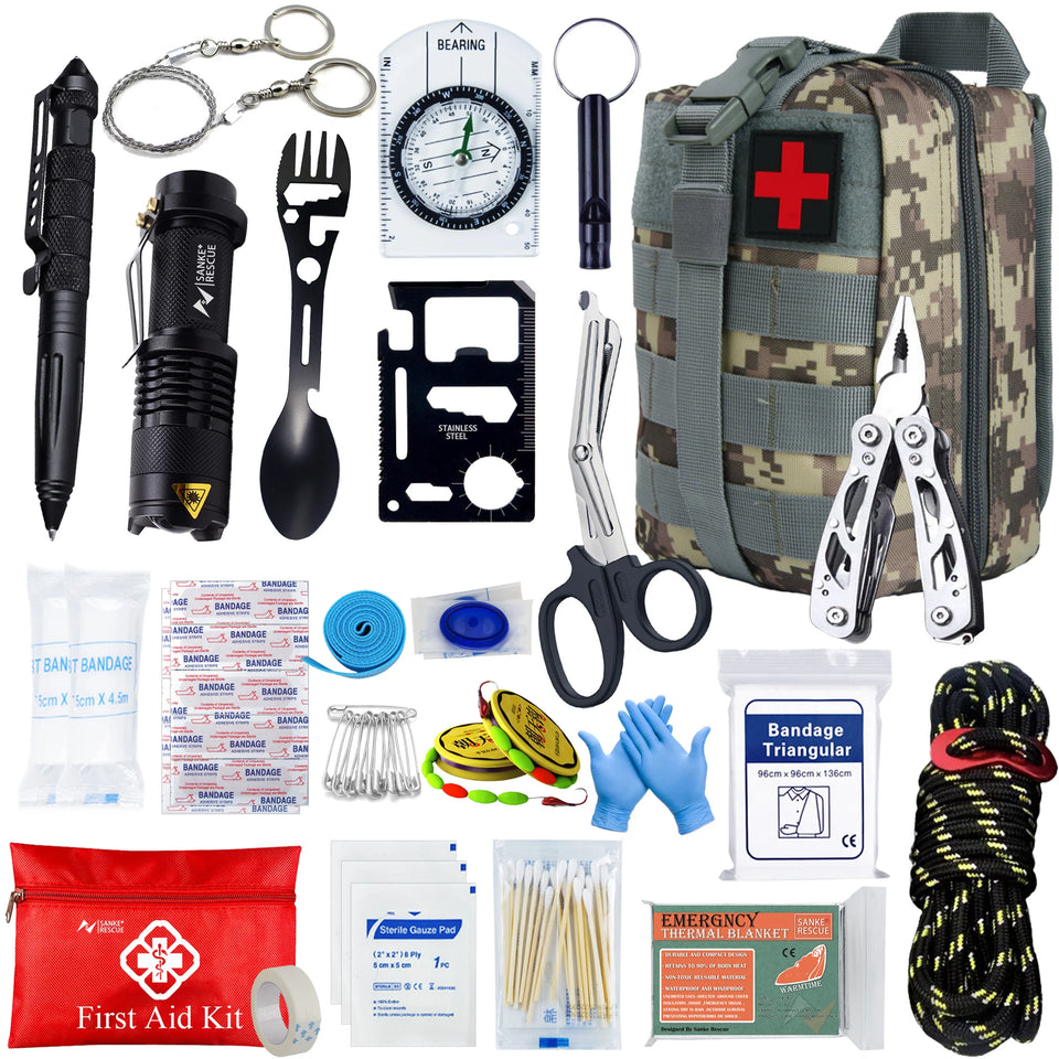 Tactical First Aid Kit – Compact IFAK Medical Bag for Car, Camping, Survival & Self-Defense | EDC Emergency Pouch