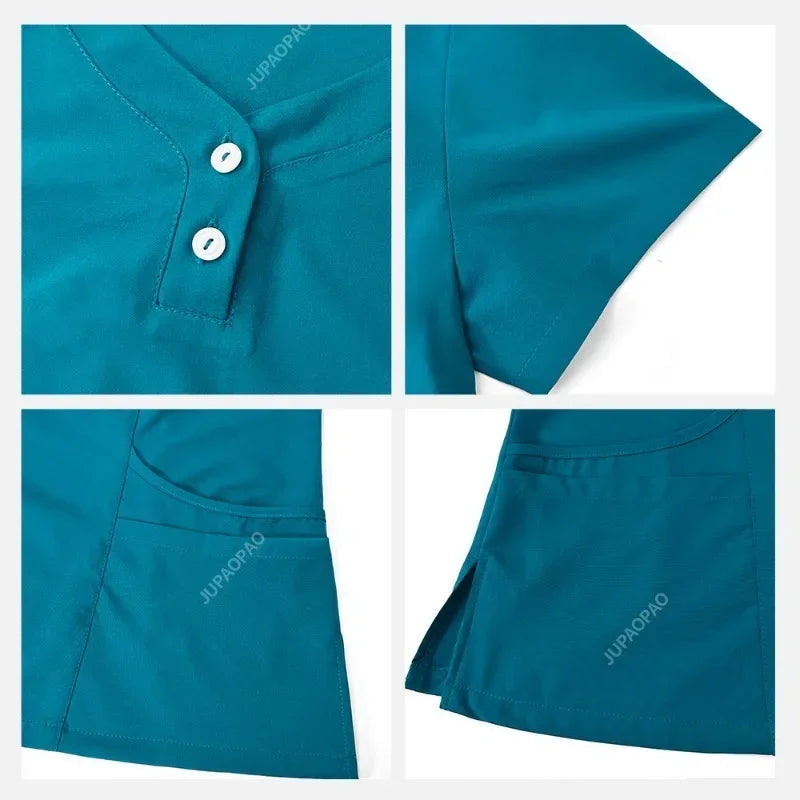 Women's Medical Scrubs Jogger Set – Doctor & Nurse Surgical Uniform