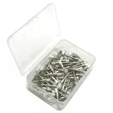 100PCS White Nylon Dental Polishing Brushes – Flat Latch-Type Teeth Polisher for Dentists & Labs