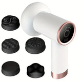 Wireless Charging Massage Gun – Handheld Fat Burning & Muscle Kneading Stick (Pink/White)