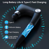 Fascia Massage Gun with Extended Handle – High-Frequency Electric Muscle Massager