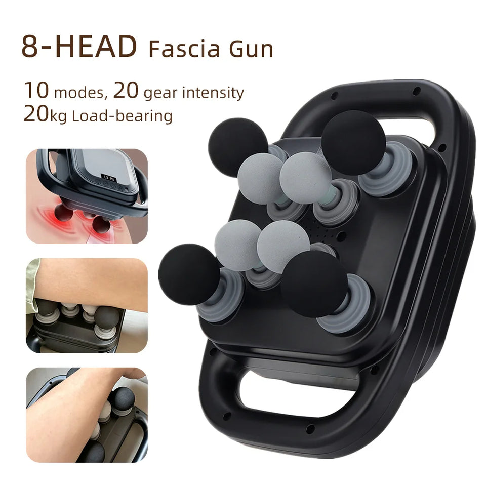 42-Head Fascia Massage Gun – High-Frequency Muscle Massager for Back, Neck, Shoulder & Waist Relief