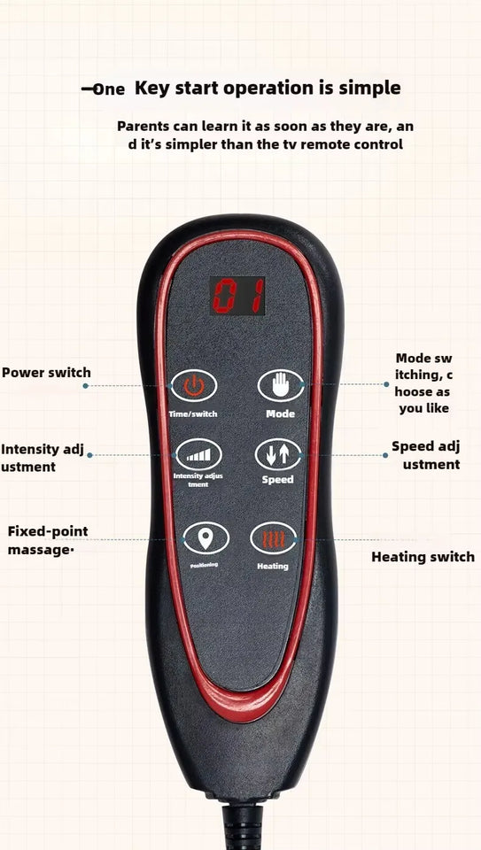 Electric Full Body Massage Mattress with Heat & Airbag Cushion