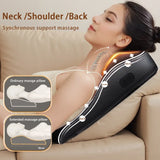 Electric Massage Neck Pillow Shiatsu Head Cervical airbag Ttraction Body Back Waist Massager Car with Heating Vibrating Massage