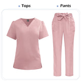 Women's Medical Scrub Set – Soft Nursing Uniform with Top & Pants for Hospital, Dental & Clinical Use