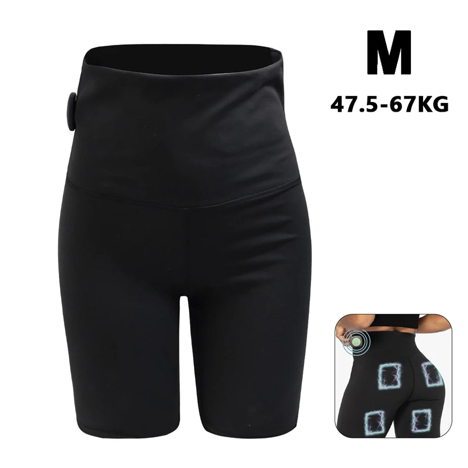 Intelligent Microcurrent EMS Shaping Yoga Shorts Muscle Stimulation Massage Shorts Slimming Leg Exercise Suitable for Gym