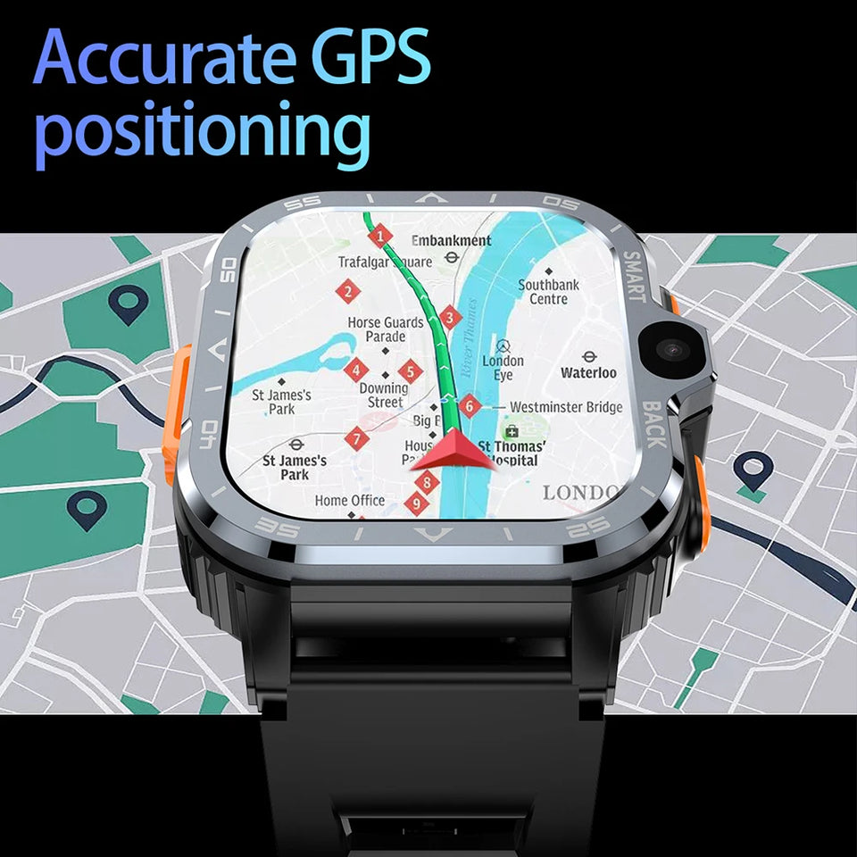 Valdus PGD Android Smartwatch for Men – Dual Camera, GPS, 16G/64G Storage, 4G SIM & NFC