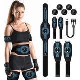 EMS abdominal fitness suit intelligent massage abdominal belt sticker can be used with water spray without gel pad USB charging