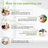 EUQEE 118ml Essential Oils – Lavender, Jasmine, Eucalyptus, Vanilla & Peppermint with Glass Dropper