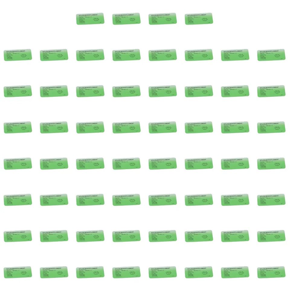 Medical Nylon Monofilament Suture Kits 4/0 – Individually Wrapped Veterinary & Practice Sutures for Training (1–100pcs)