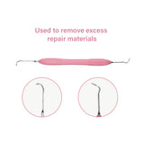 lDental Double-Ended Resin Filler Spatula Set – Stainless Steel Composite Filling Tool with Silicone Handle