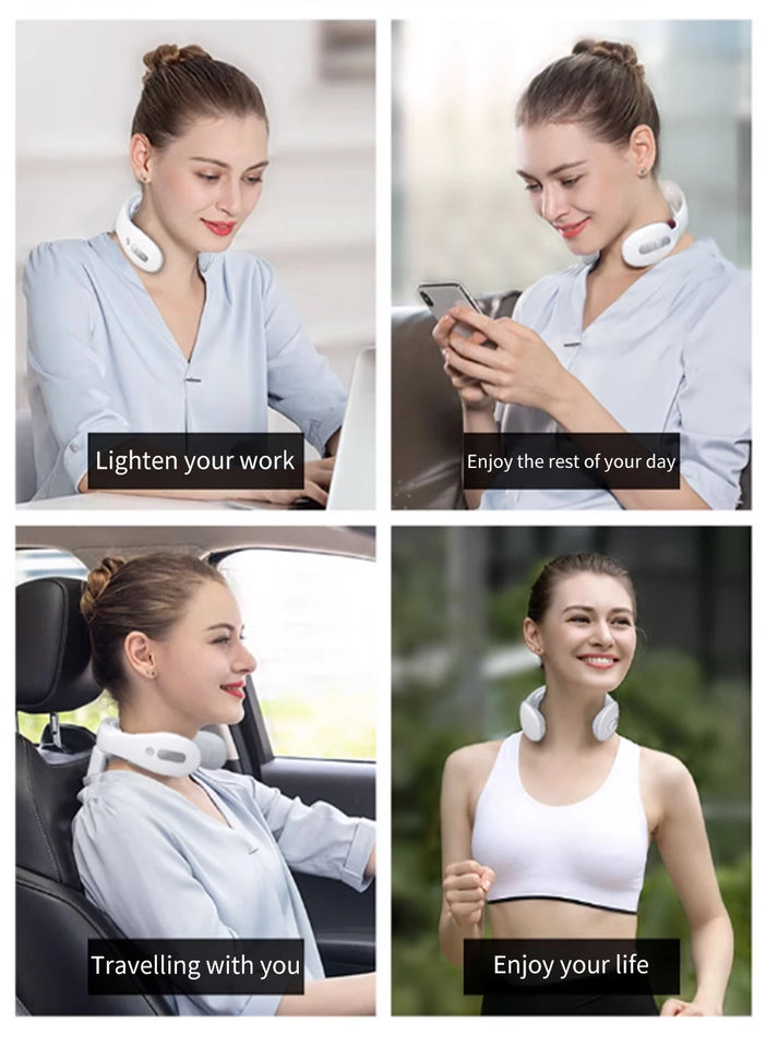 Smart Neck & Back Massager – Cervical Vertebra Relief with Heat and Vibration Therapy