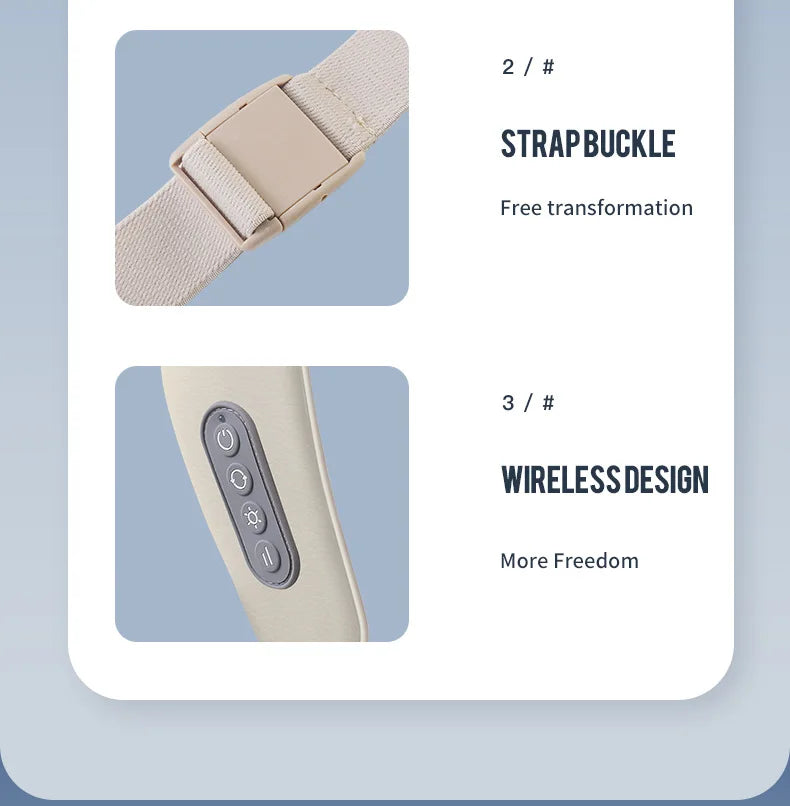 Foreverlily Wireless Neck and Shoulder Massager – Heated Kneading Massage Shawl