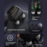 Mini Portable Fascia Gun – 4-Head High-Frequency Muscle Massage Gun