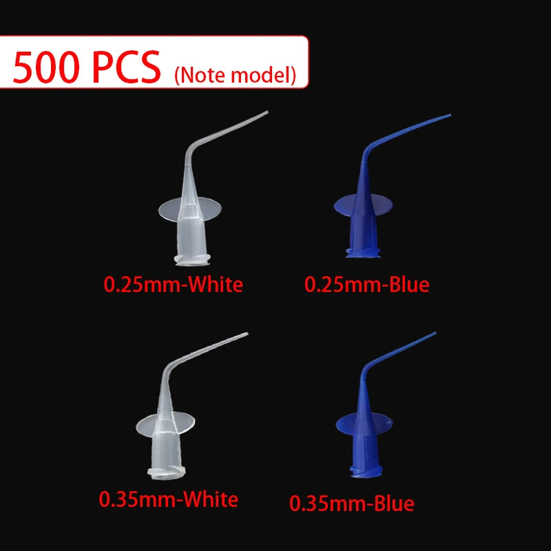 Dental Disposable Irrigation Syringe Tips – Endo Plastic Needles for Calcium Hydroxide Delivery (0.25mm / 0.35mm)