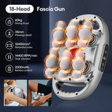 42-Head Fascia Massage Gun – High-Frequency Muscle Massager for Back, Neck, Shoulder & Waist Relief