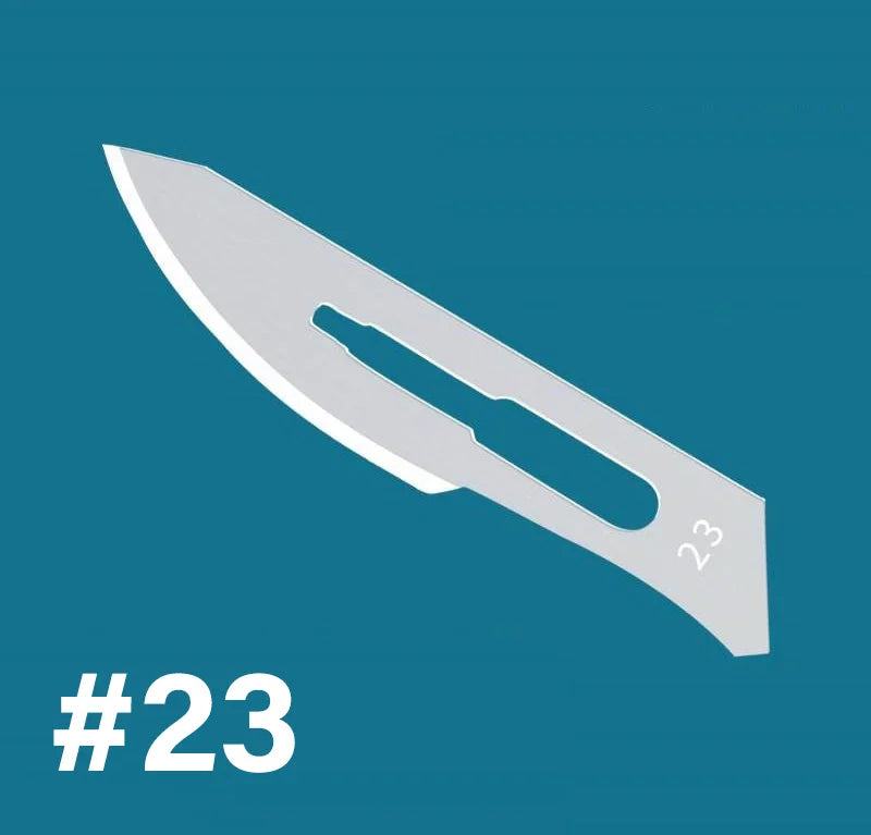 100PCS Sterile Dental Surgical Blades – Carbon Steel Scalpel Knives with Handle for Medical, Beauty, and DIY Repairs