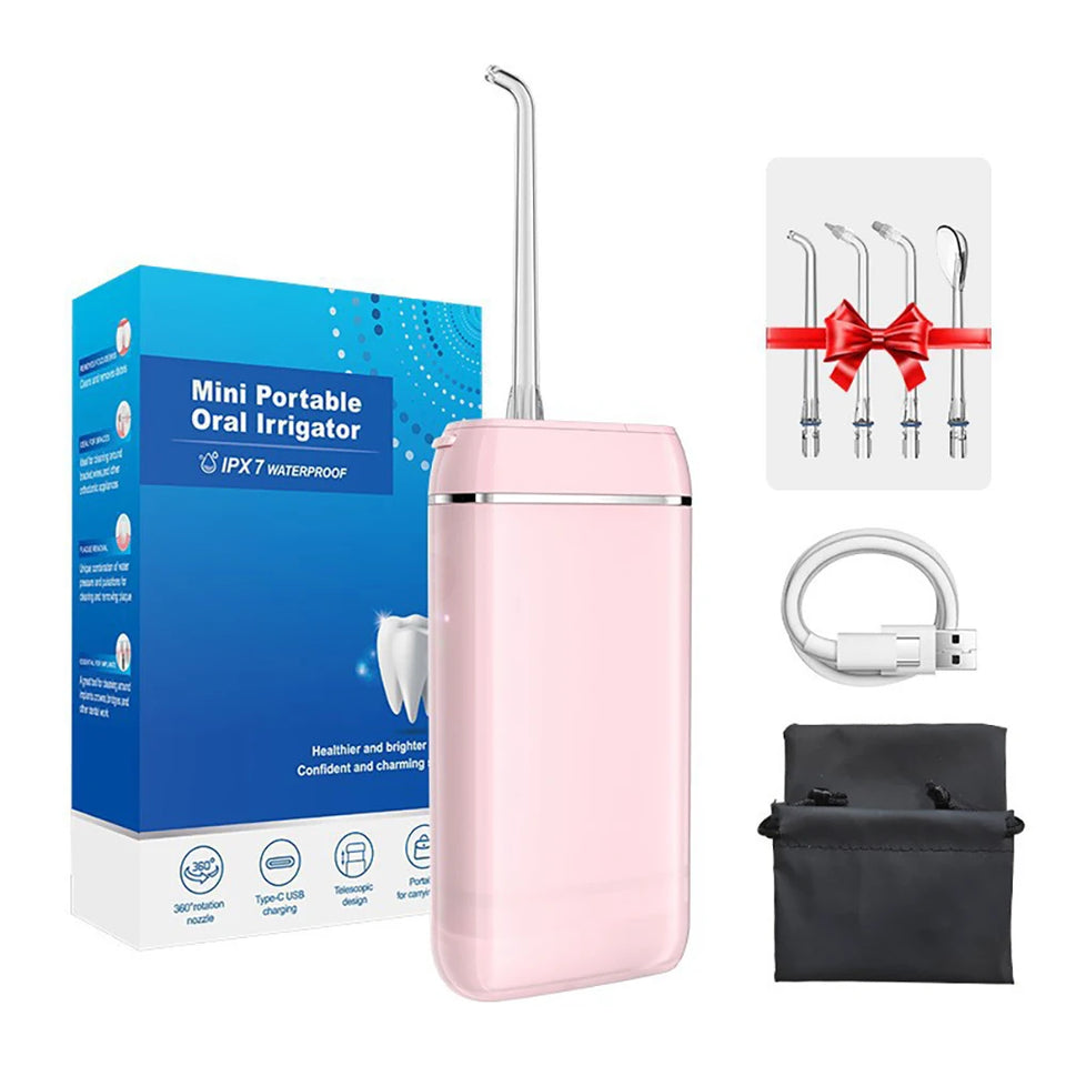 Portable High-Pressure Water Flosser & Oral Irrigator for Teeth