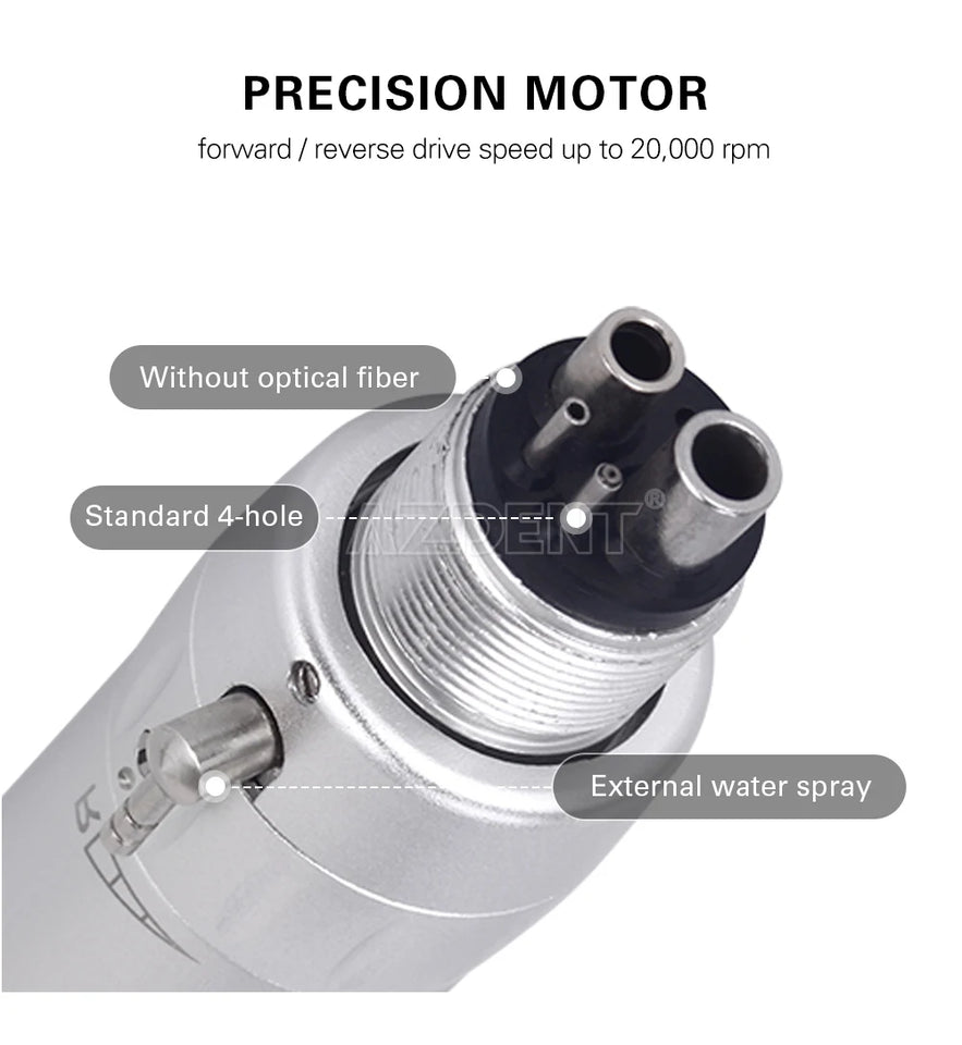 AZDENT Dental Low-Speed Contra Angle Handpiece – Latch Type, Fits E-Type Air Motors