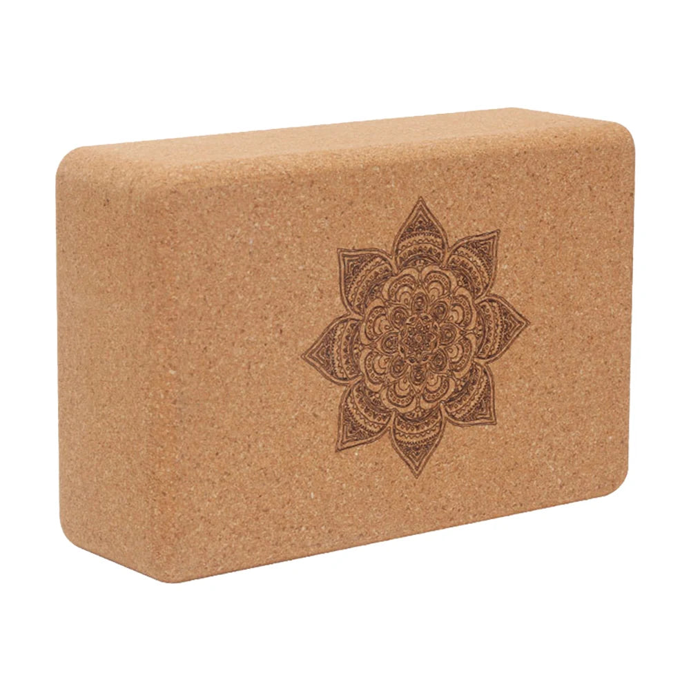 Natural Cork Yoga Block – Eco-Friendly, Non-Slip High-Strength Wood Block for Fitness & Stretching