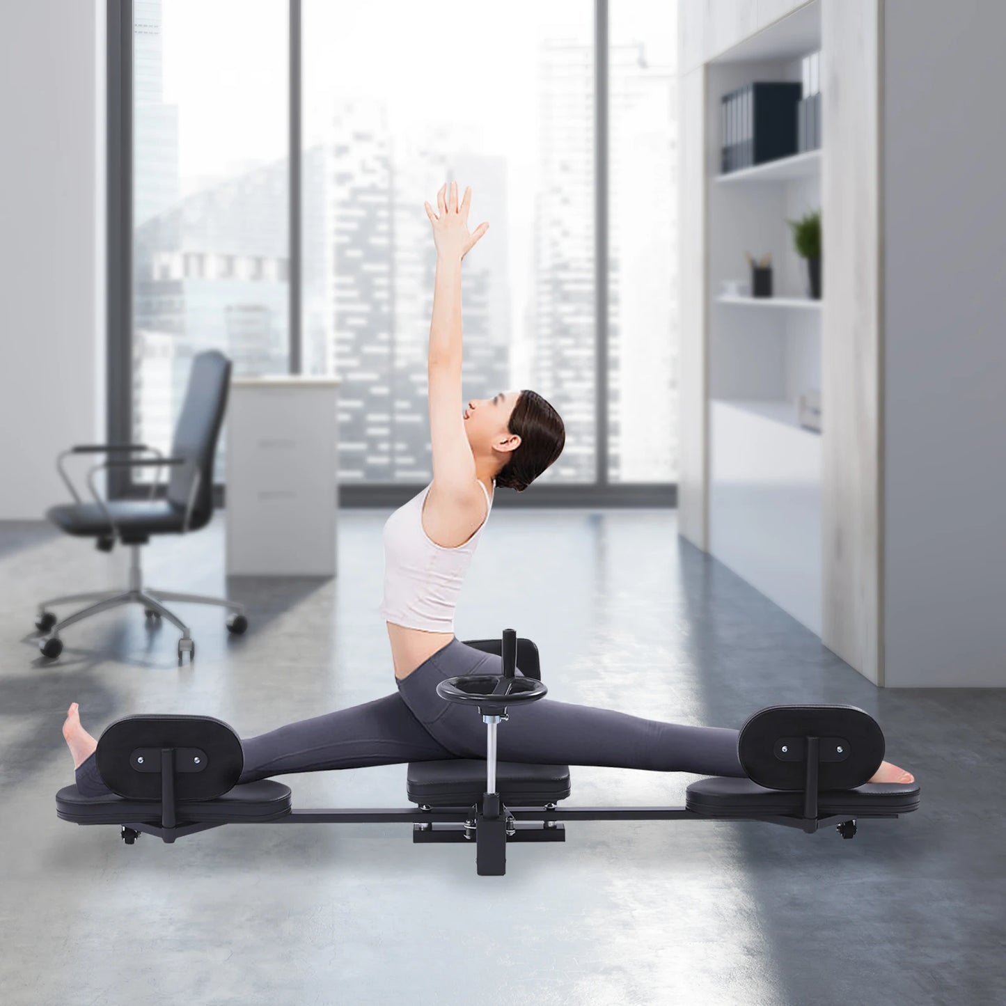 220 lbs Heavy-Duty Pro Leg Stretcher – Yoga & Flexibility Training Machine for Home Gym