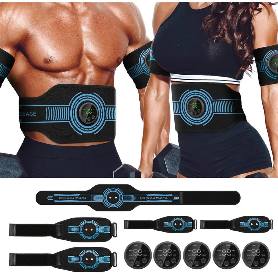 EMS abdominal fitness suit intelligent massage abdominal belt sticker can be used with water spray without gel pad USB charging