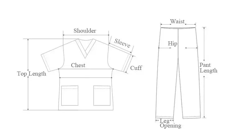 Unisex V-Neck Short Sleeve Medical Scrub Set for Hospital & Dental Work