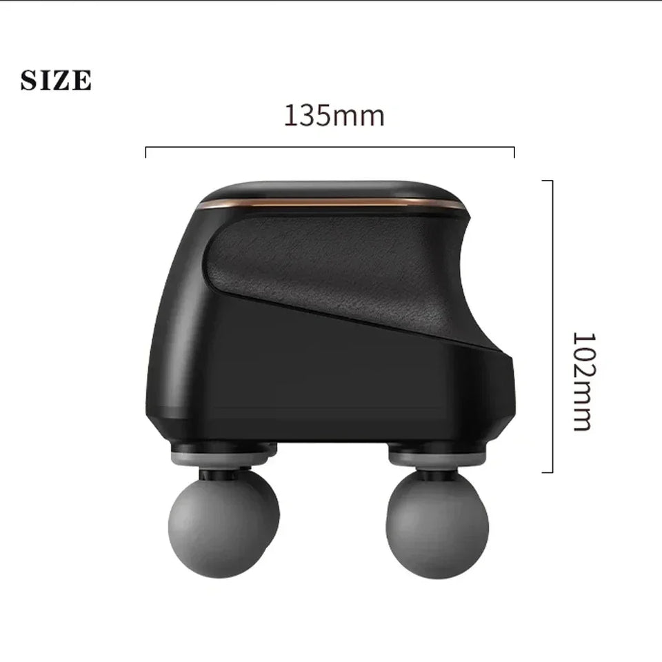 Mini Portable Fascia Gun – 4-Head High-Frequency Muscle Massage Gun