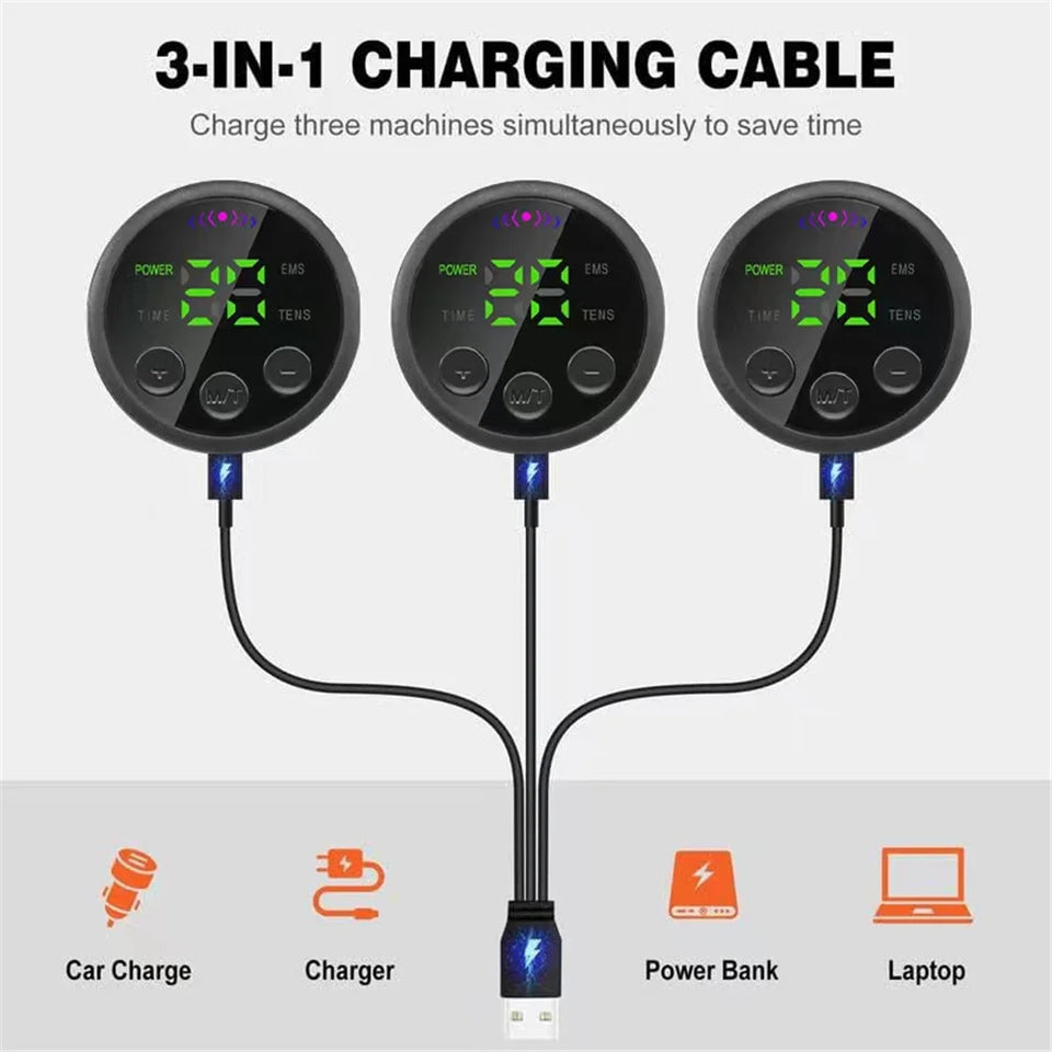 EMS abdominal fitness suit intelligent massage abdominal belt sticker can be used with water spray without gel pad USB charging