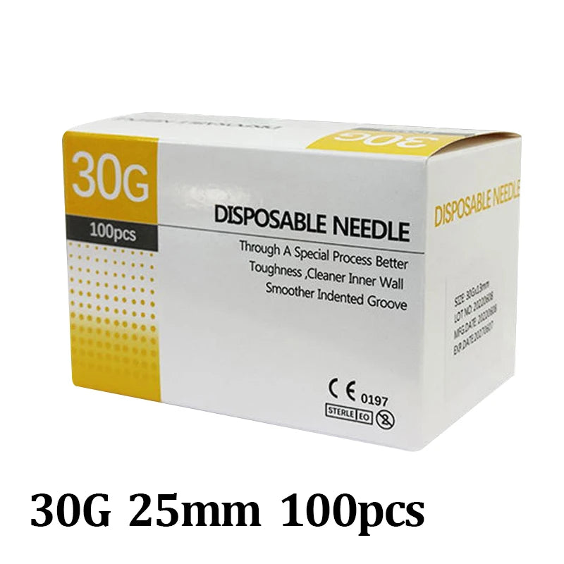 30G–34G Painless Transparent Syringe Needles – Clear Tip Caps & Injection Glue Applicators (1.5–6mm)