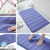 3-Piece Non-Slip Memory Foam Bath Mat Set – Soft, Quick-Dry Bathroom Rugs, Machine Washable