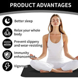 Grounding Mat for Sleep Energy Pain Relief Inflammation Balance Wellness Earth Connected Therapy for Grounding Conductive Rug