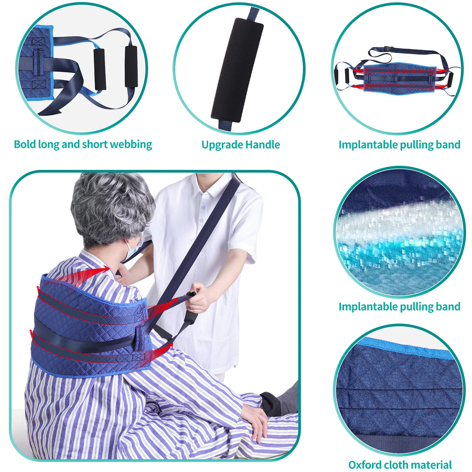 Lefeke Elderly Transfer & Turnover Belt – Nursing Shift Pad for Bedridden Patient Mobility and Care
